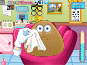 بازی آنلاین مراقبت از چشم پو - Pou Eye Doctor
